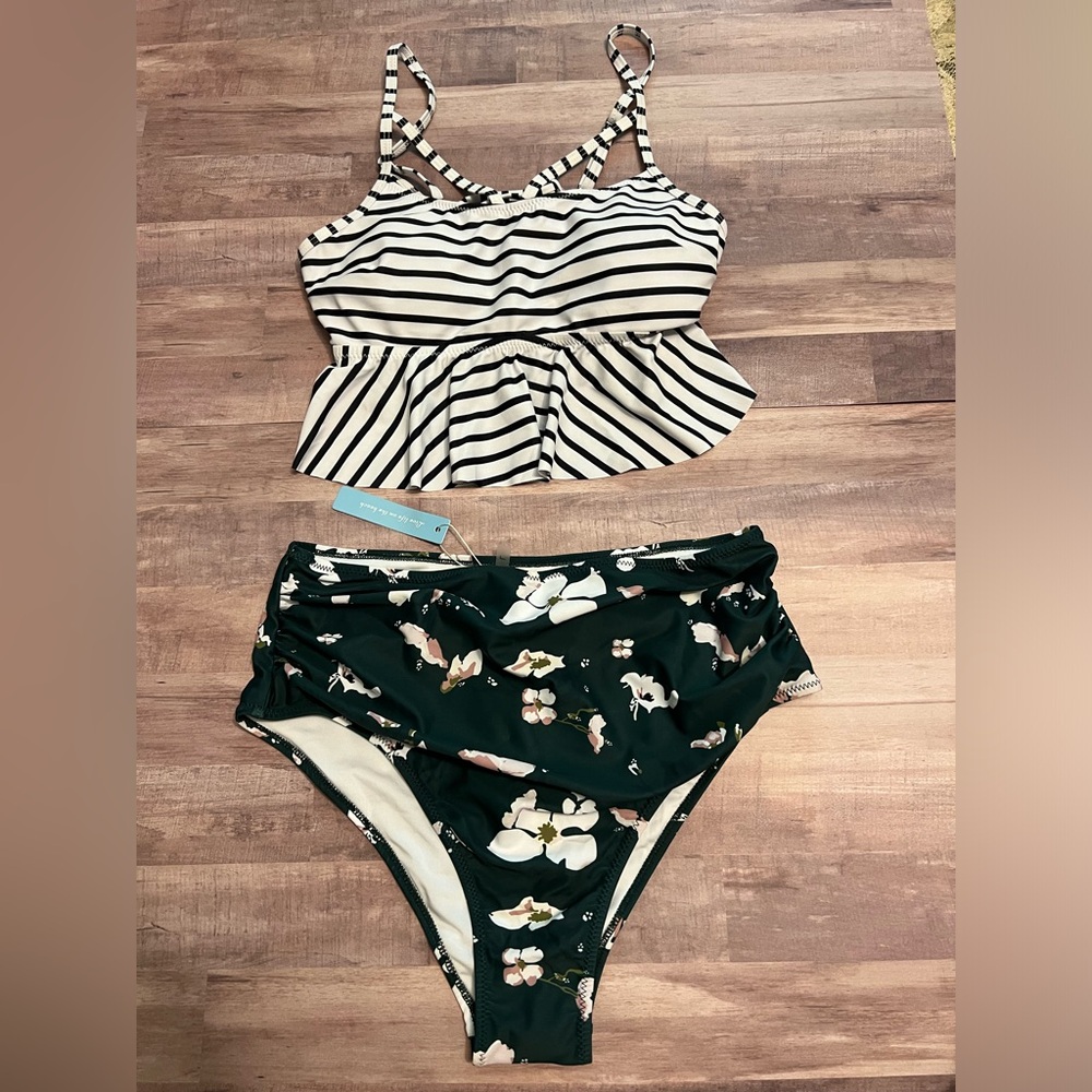 Popvil brand new 2 piece swim, LG - Picture 3 of 6